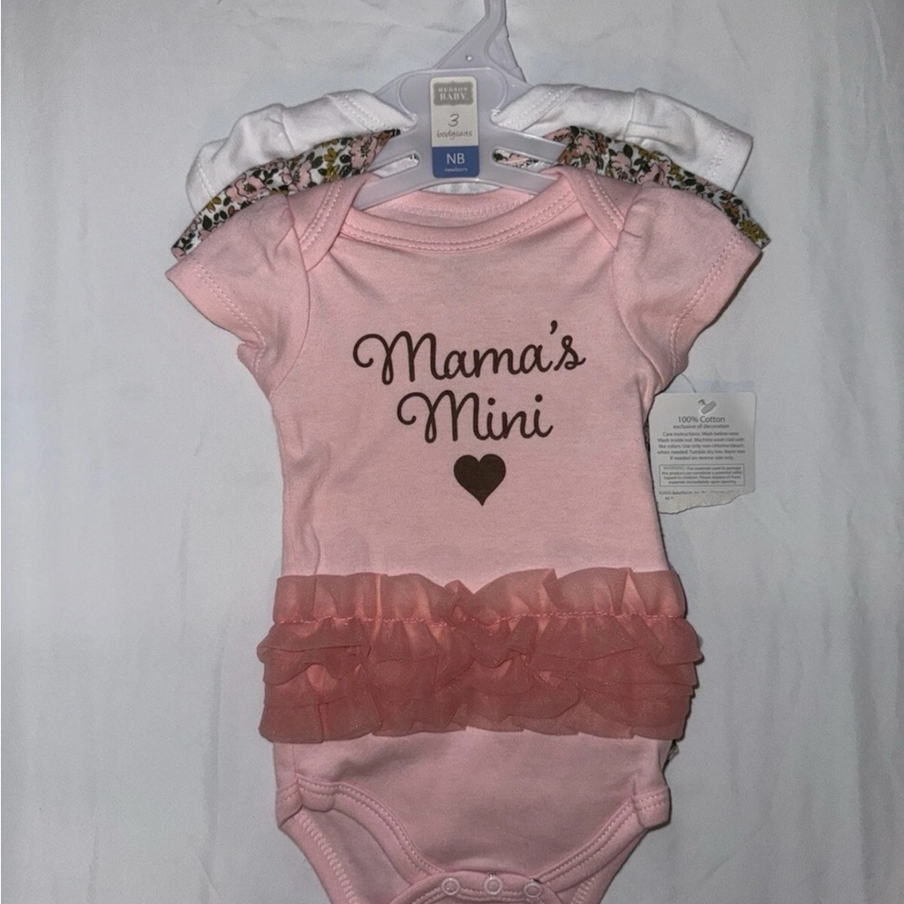 3 Piece Set, Body Suits, Hudson Baby, Girl, Size Newborn
